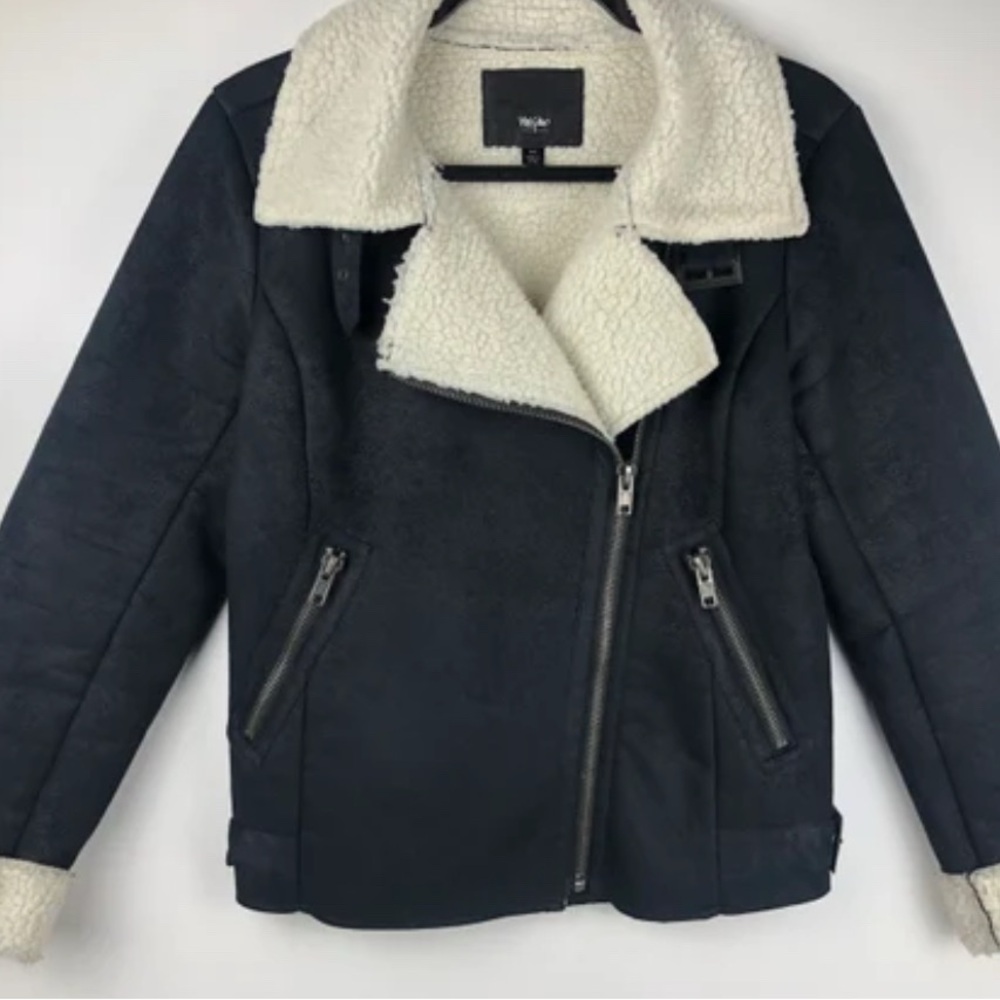 Mossimo Faux Sherpa Moto Jacket - Picture 1 of 5